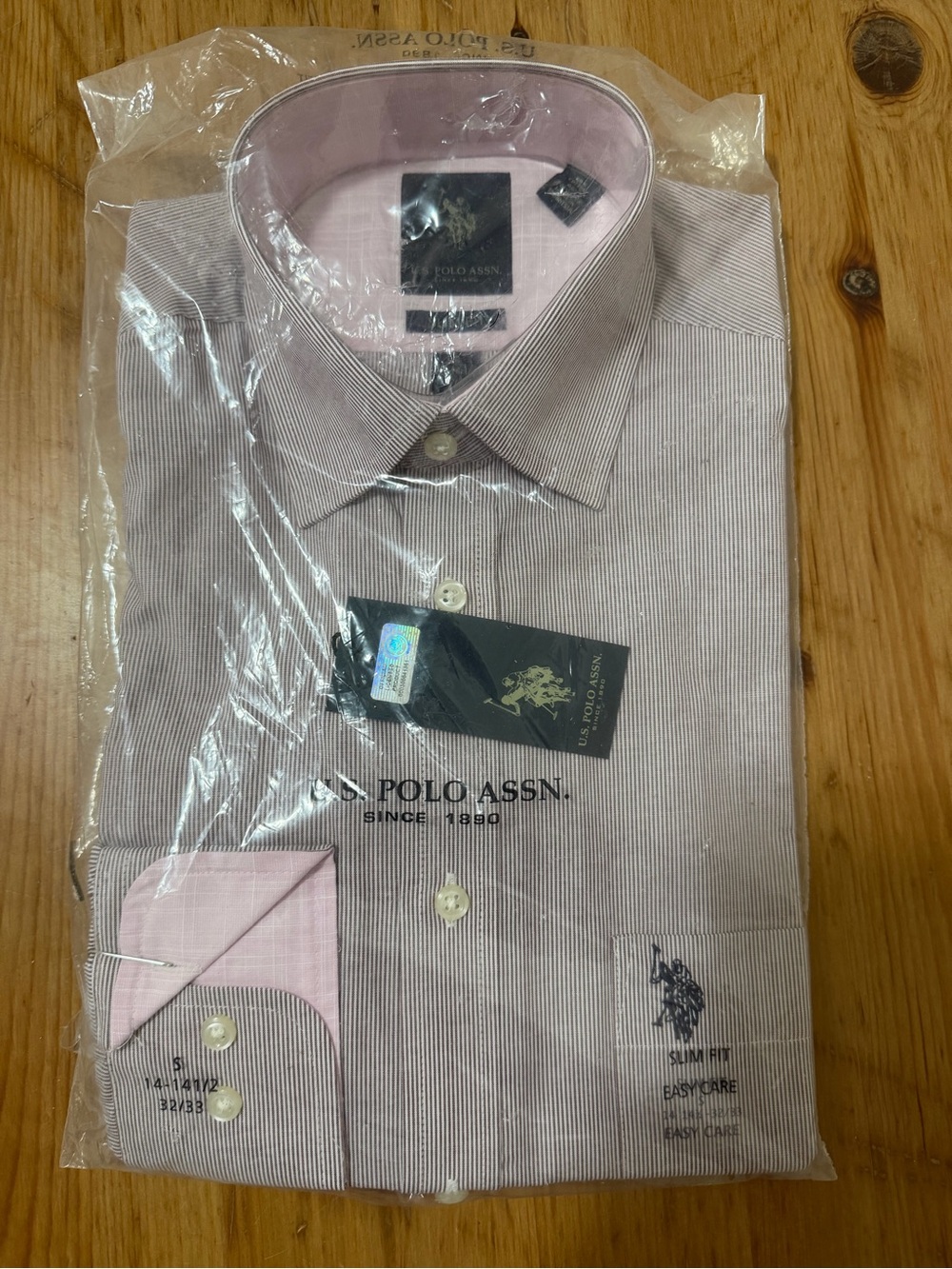 U.S. Polo Assn. Pink Micro-Stripe Dress Shirt